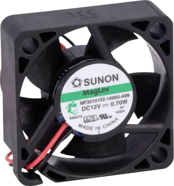 Sunon MF30101V21000UA99 Ventilateur axial 12 V/DC 7.81 m³/h (L x l x H) 30 x 30 x 10 mm
