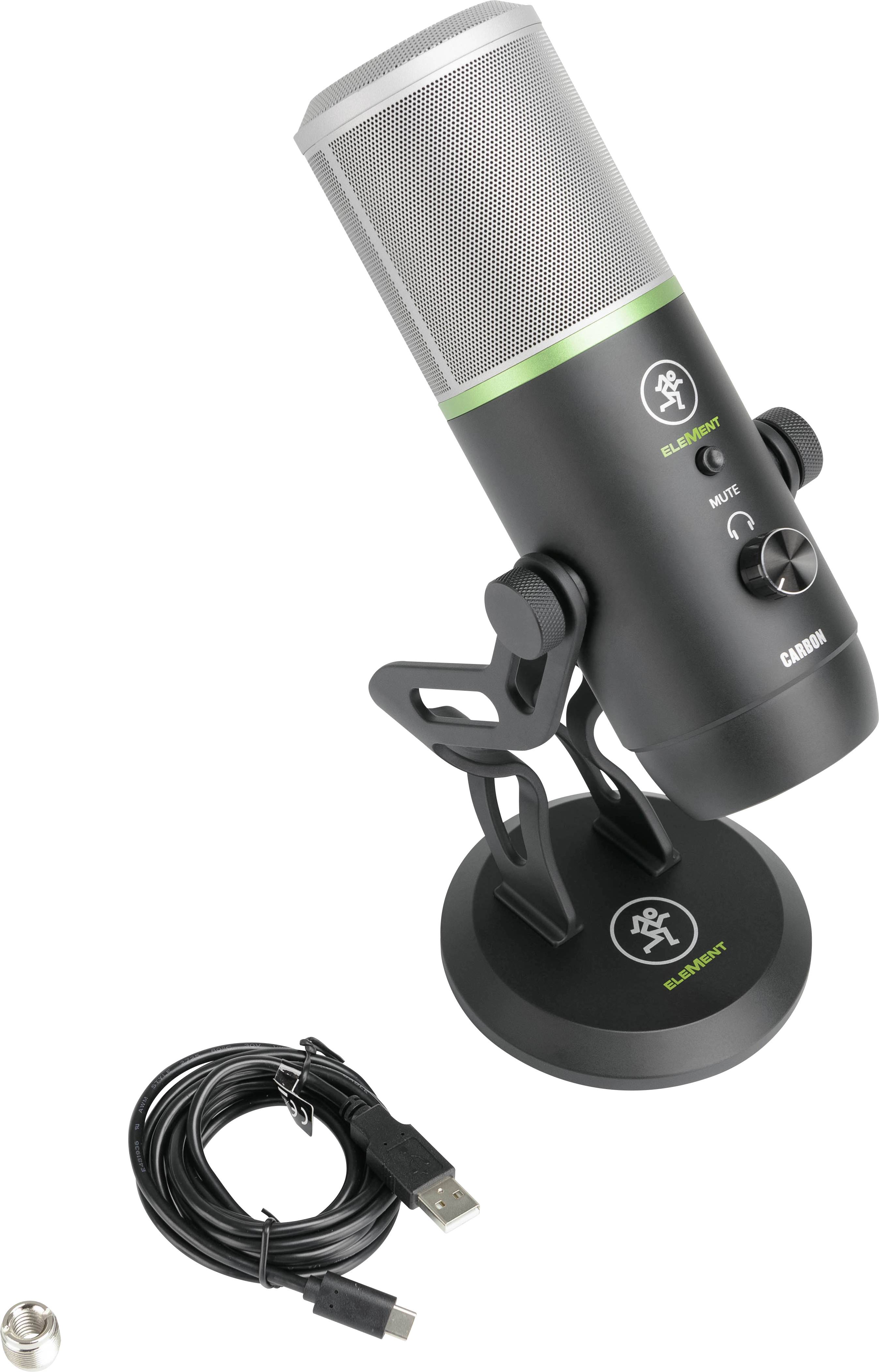 Sur pied Micro de studio USB Mackie CARBON pied, avec câble, boîtier métallique-4