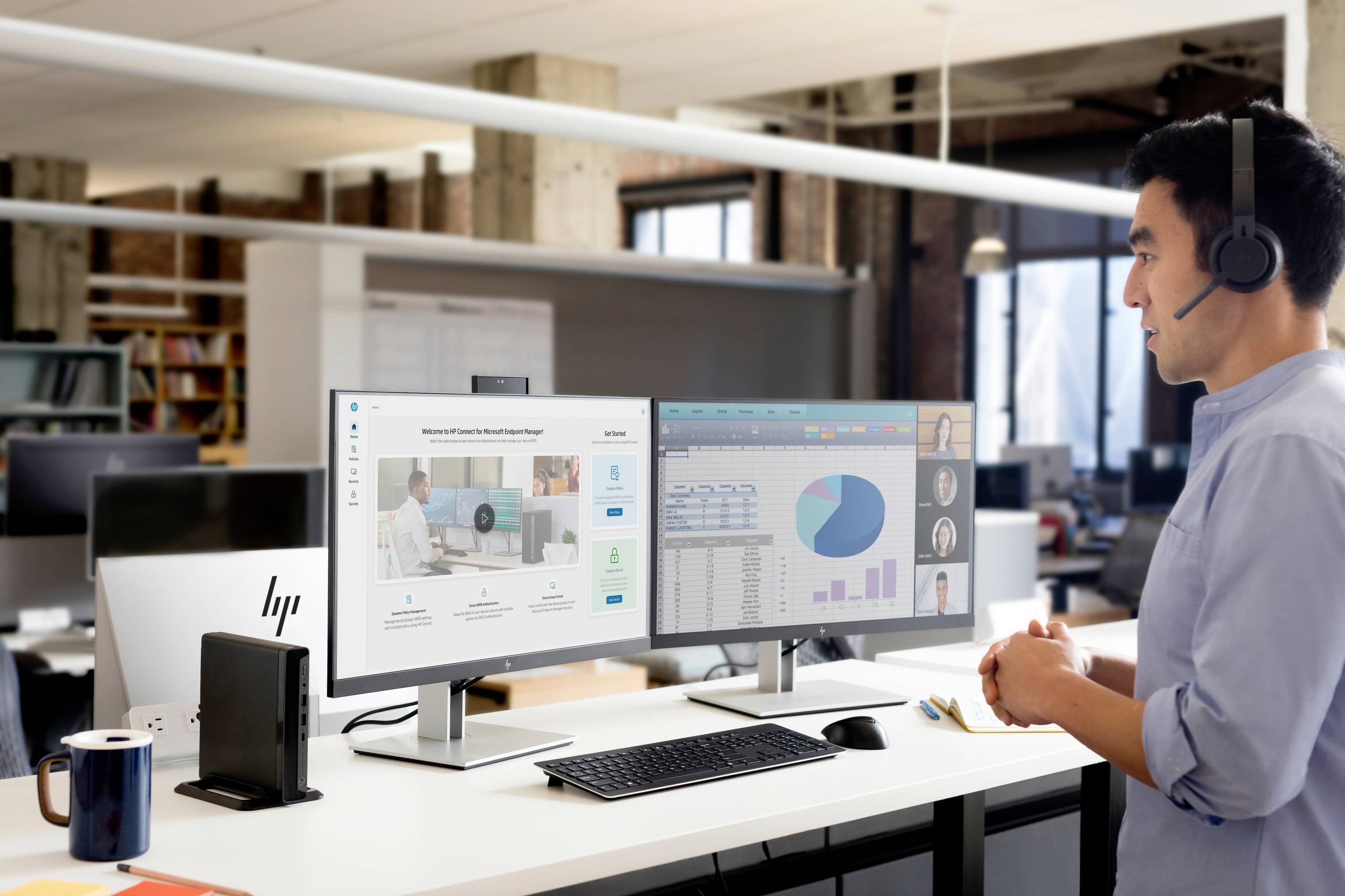 HP PC de bureau EliteDesk 800 G6 Intel® Core™ i7 i7-10700 4.8 GHz 16 GB RAM 512 GB SSD Intel Win 10 Pro 21L20EA#ABD-10