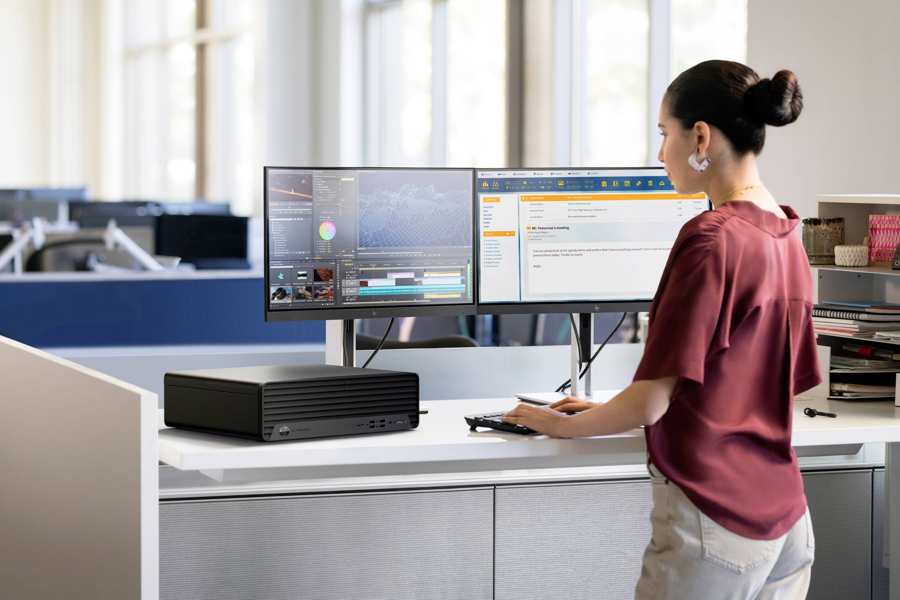 HP PC de bureau EliteDesk 800 G6 Intel® Core™ i5 i5-10500 4.5 GHz 16 GB RAM 512 GB SSD Intel Win 10 Pro 1D2Y5EA#ABD-5