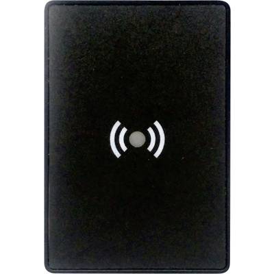 Une surface noire avec un symbole circulaire blanc au centre représentant un signal sans fil.