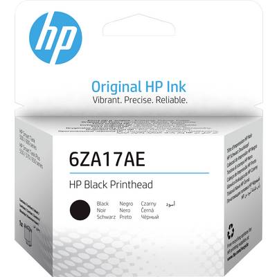 Emballage de cartouche d'encre HP, blanc avec le logo HP bleu et texte noir : 'Encre Originale HP', '6ZA17AE', 'Tête d'impression Noir'.