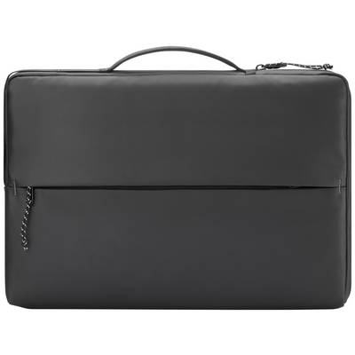 Sacoche noire pour ordinateur portable avec poignée et fermeture éclair, design épuré.