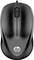 Souris d'ordinateur noire avec câble et molette de défilement, marquée du logo 'hp'. Adaptée à une utilisation standard sur PC ou ordinateur portable.