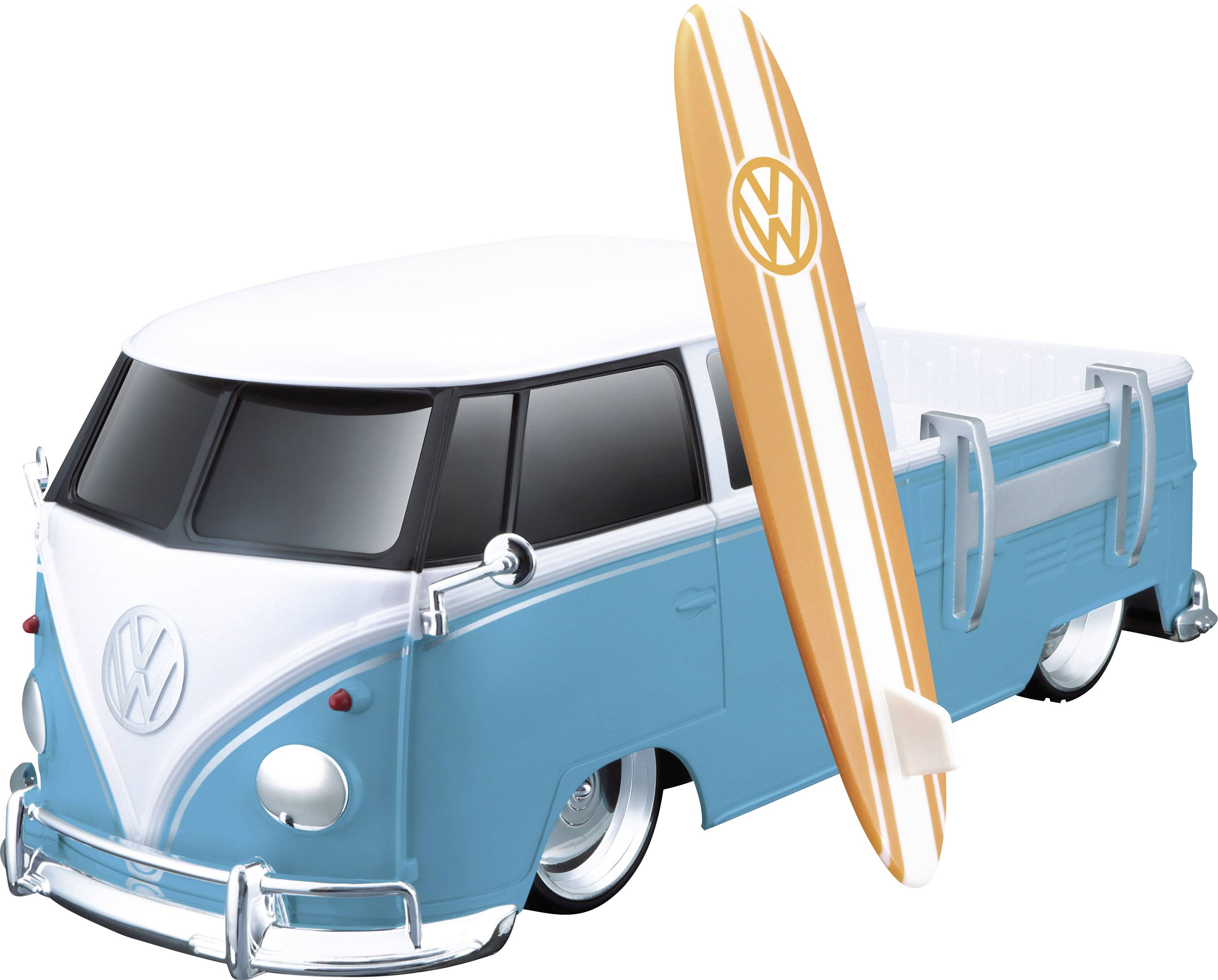 1/16 RC Bleu et Blanc Van Volkswagen Type 2 Pick-UP avec Surf 