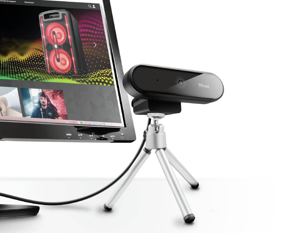 Webcam Full HD Trust Tyro 1920 x 1080 Pixel pied de support-1
