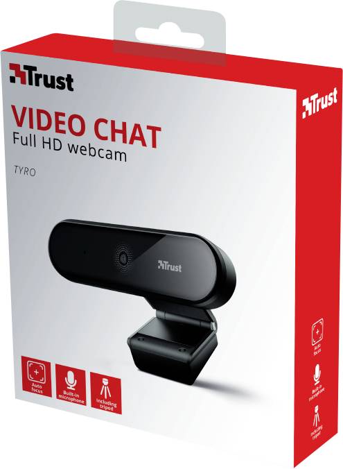 Webcam Full HD Trust Tyro 1920 x 1080 Pixel pied de support-4