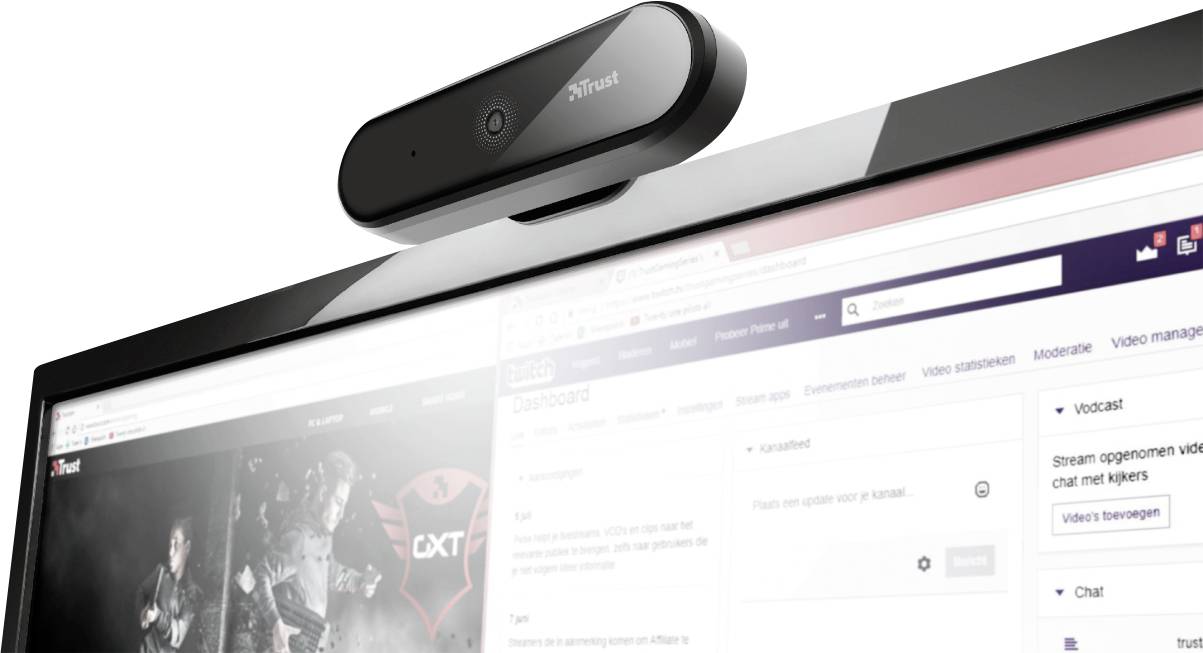 Webcam Full HD Trust Tyro 1920 x 1080 Pixel pied de support-6