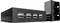 Un périphérique électronique noir avec quatre ports USB à l'avant, conçu pour étendre les ports USB d'un ordinateur.