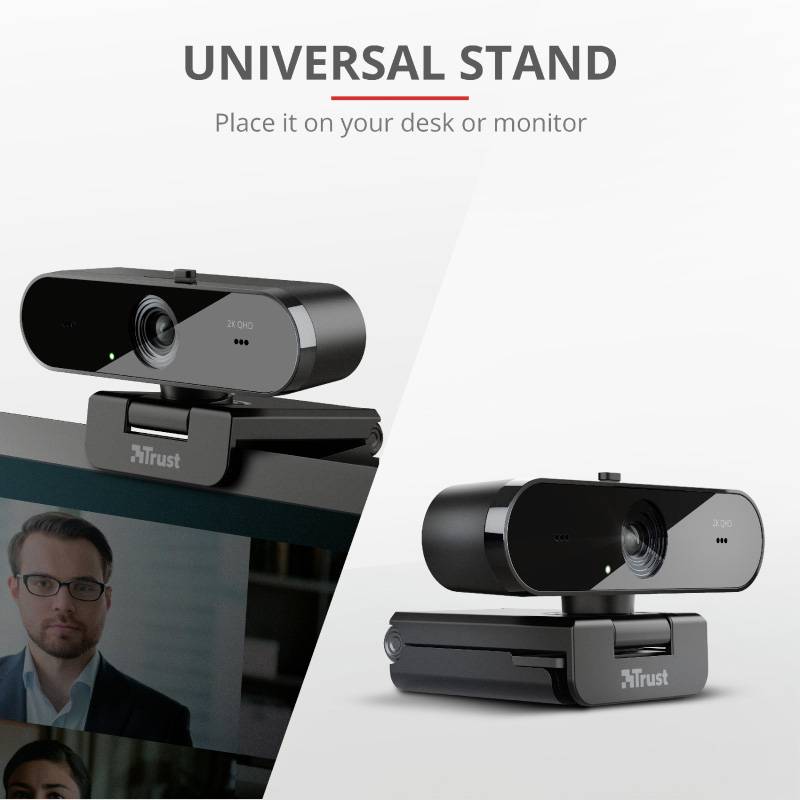 Trust Taxon Webcam 2560 x 1440 Pixel support à pince-13