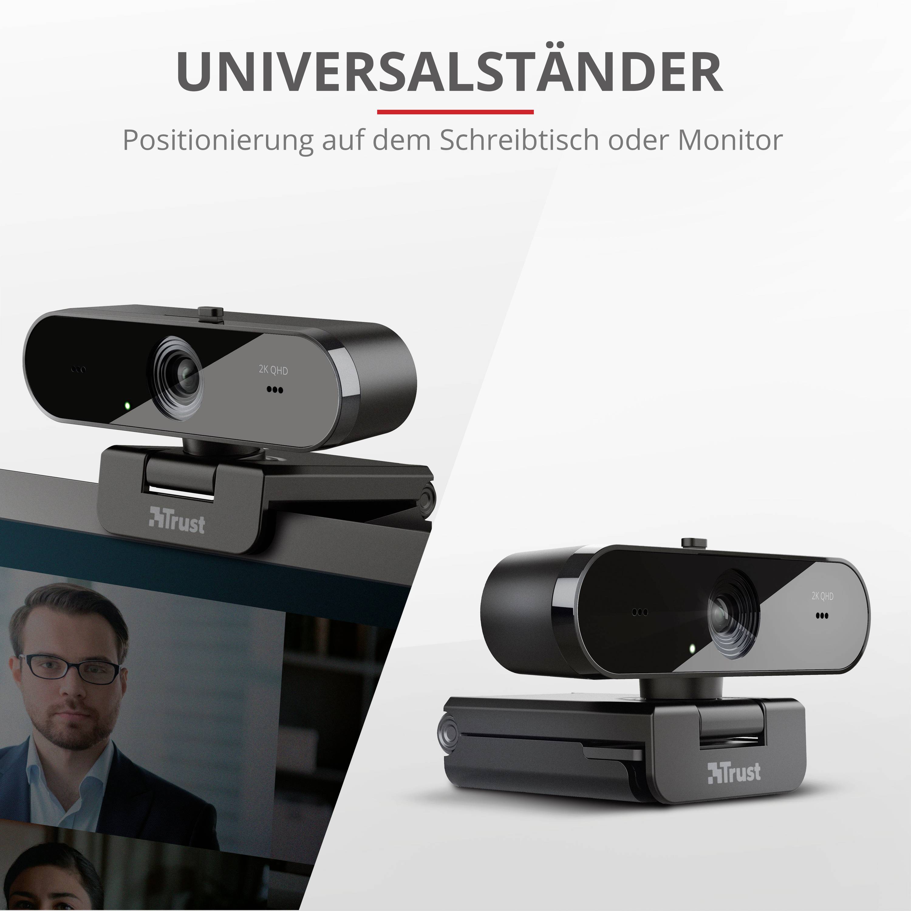 Trust Taxon Webcam 2560 x 1440 Pixel support à pince-15