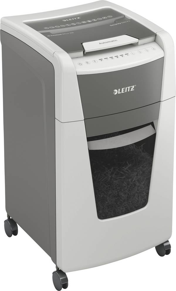 Destructeur de documents Leitz IQ Autofeed Office 300 P4 300 feuille(s) destruction par particules 4 x 30 mm P-4 60 l Détruit également les trombones, les agrafes, les cartes de crédit