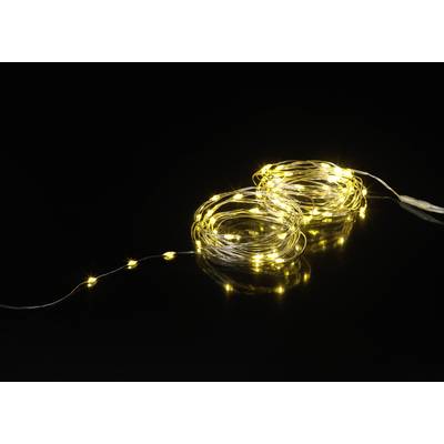 Guirlande Lumineuse Argentée 50 Micro LED Blanc Chaud –