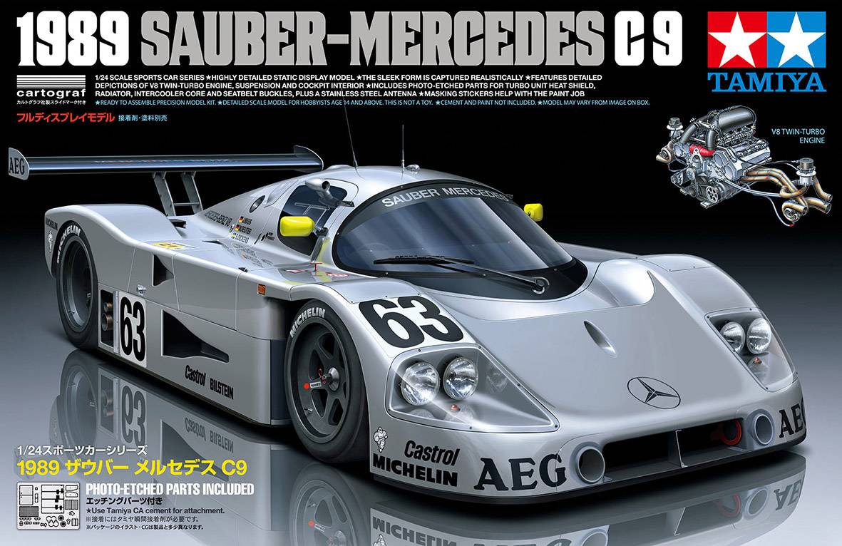Tamiya 300024359 Sauber-Mercedes C9 1989 Maquette de voiture 1:24-7