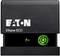 Appareil Eaton Ellipse ECO noir avec voyant LED vert lumineux. Texte : 'OK'. Surveillance de l'état de la batterie.