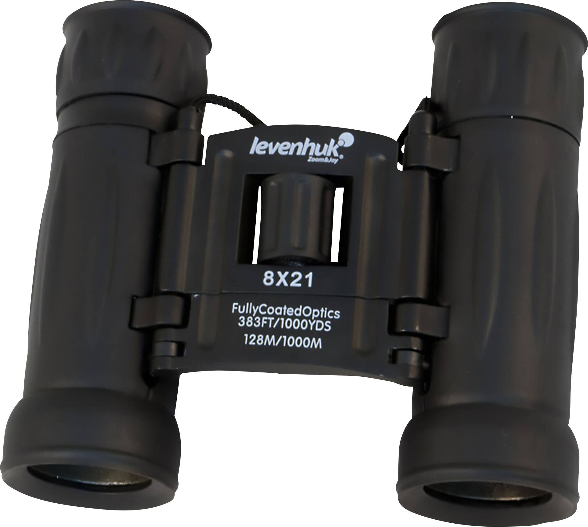 Jumelles noires portant l'inscription 'levenhuk' et les spécifications '8X21'. Compact, pliable, adapté aux activités de plein air.