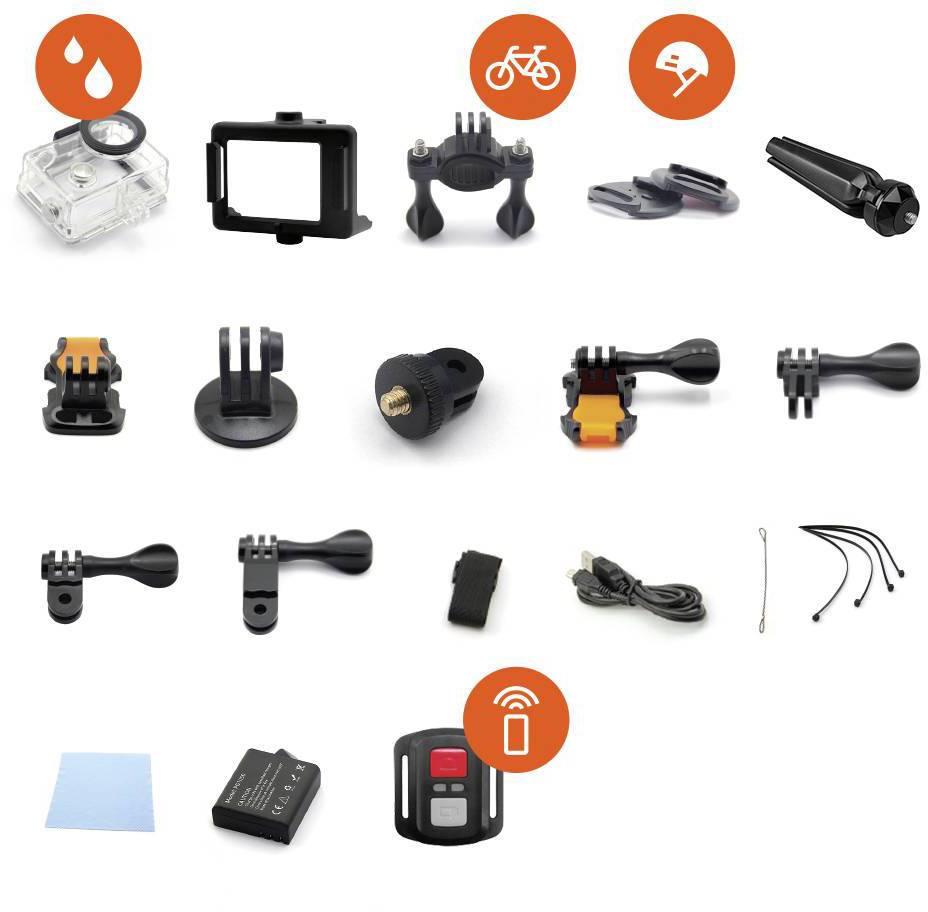 ACME Europe Caméra sport ralenti, accéléré, WiFi, 4K, ultra-HD, Stabilisation d'image-4