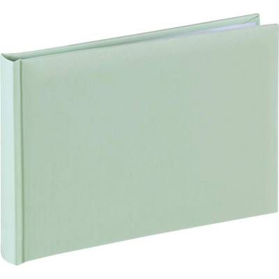 Album photo vert à couverture rigide de forme rectangulaire. Parfait pour conserver des photos ou des souvenirs.