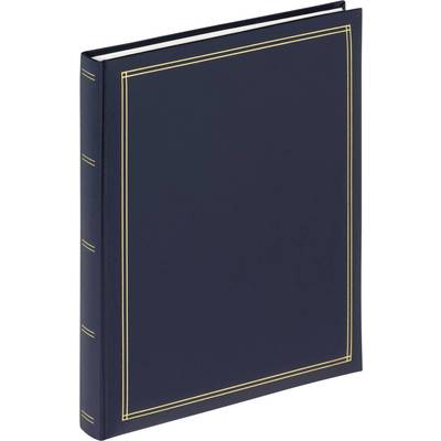 Un livre bleu foncé bordé d'or sur la couverture.