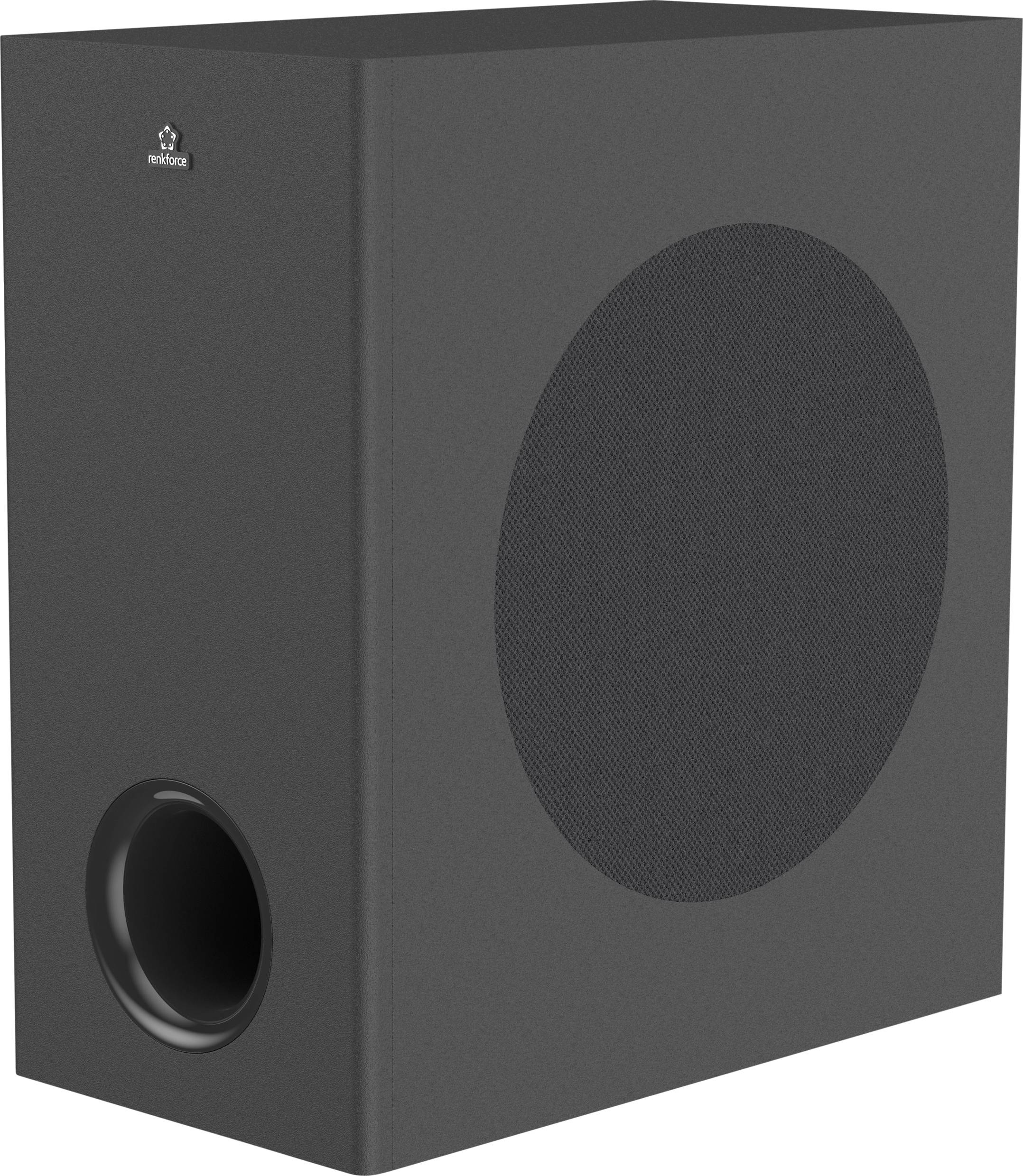 Renkforce RF-SB-301 Barre de son Dolby Atmos®, Bluetooth®, avec subwoofer sans fil, USB-5