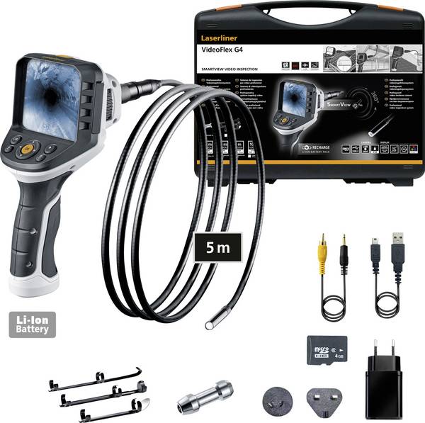 <br>  Laserliner<br>  082.243A<br>  Endoscope<br>  Ø de la sonde: 9 mm<br>  Longueur de sonde: 5 m<br>