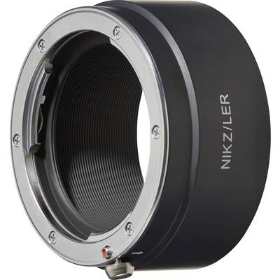 Bague d'adaptation pour objectifs photographiques, inscription 'NIKZ/LER', design noir et argent, permet la connexion de différents types d'objectifs.