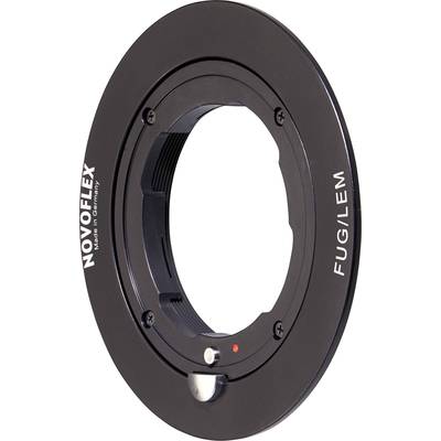 Adaptateur d'objectif Novoflex noir en métal, marqué 'Made in Germany', permettant la compatibilité des appareils photo.