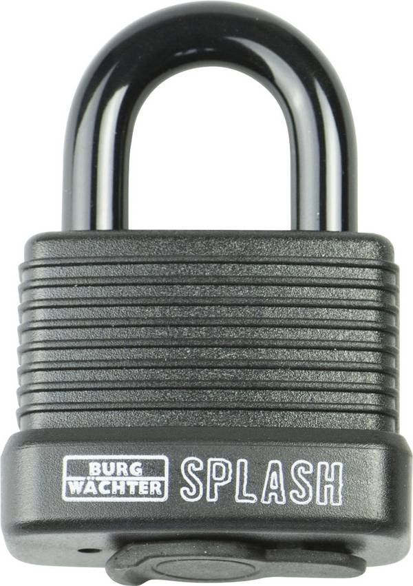 <br>  Burg Wächter<br>  Splash 470 45 Black SB<br>  Cadenas<br>  <br>  <br>  <br>  <br>  noir<br>  avec serrure à clé<br>