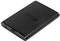 Disque dur externe noir, fin, avec connexion USB.