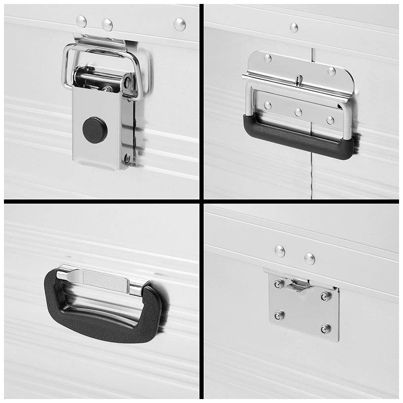 Caisse de transport Robust 137 l 19804 aluminium (L x l x H) 57.5 x 79.8 x 38.5 cm-3