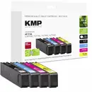 KMP Encre remplace HP HP 913A compatible pack bundle noir, cyan, magenta, jaune H164V 1750,4005
