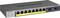 Commutateur réseau avec huit ports LAN et deux ports SFP. Il est gris avec l'inscription 'Netgear'. Des voyants de statut sont situés sur la gauche.