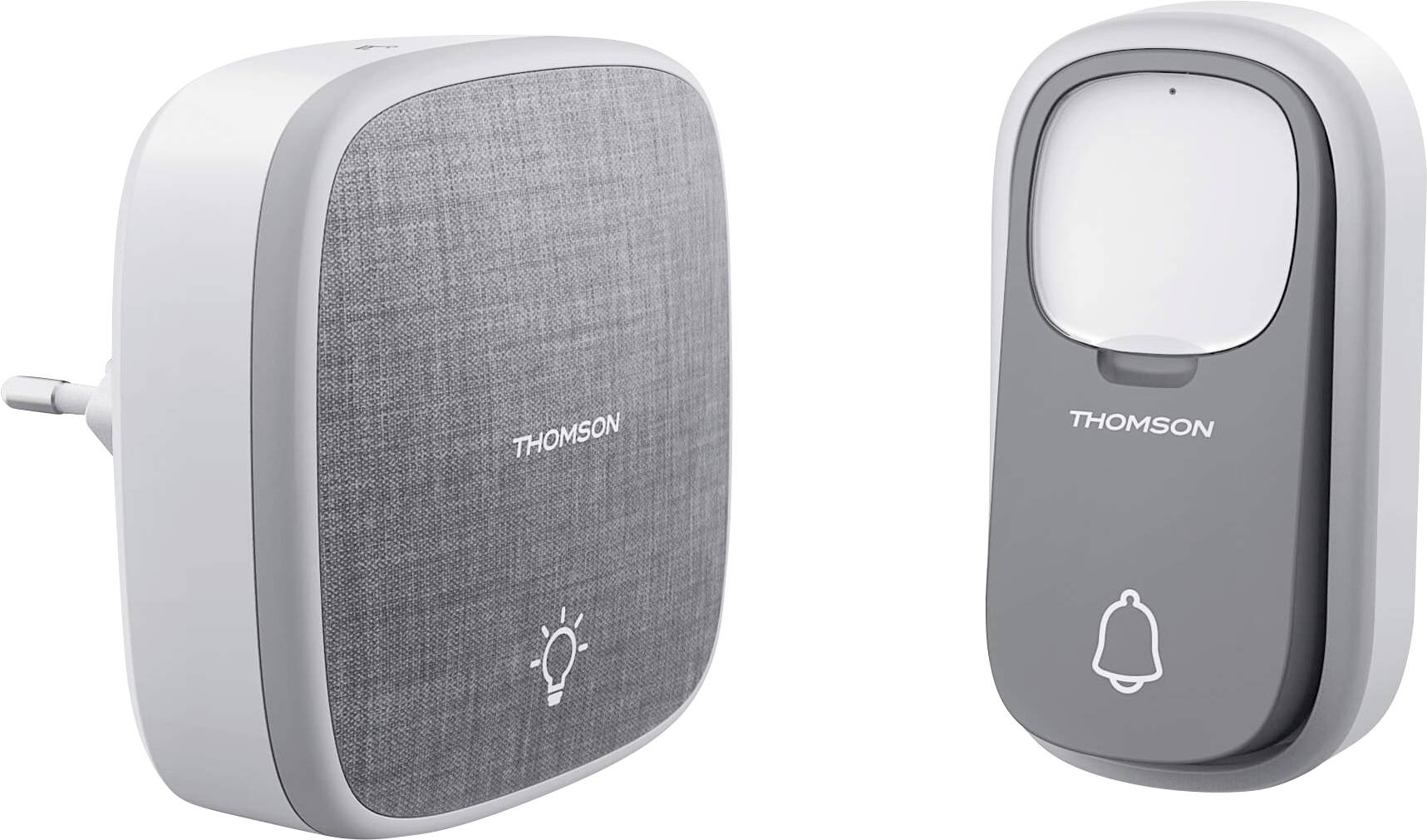 Thomson 513133 Sonnette sans fil Set complet sans pile, avec porte-nom