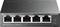 Un switch Gigabit TP-Link à 5 ports avec 4 ports PoE+. Les LED indiquent le statut du réseau ; idéal pour l'extension simple du réseau.
