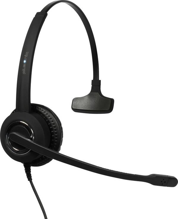 plusonic 6337-10.1P Micro-casque supra-auriculaire filaire Mono noir téléphone
