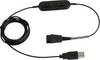 plusonic 100-002-USB Câble pour casque 1.00 m noir