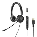 Micro-casque supra-auriculaire Renkforce RF-HS-360 USB noir