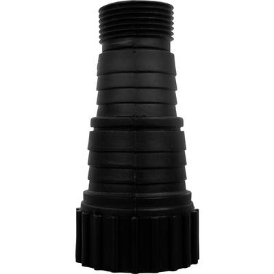 'Adaptateur conique en plastique noir pour tuyau d'arrosage, fileté, adapté à une utilisation dans les tuyaux de jardin.'