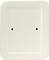 Un boîtier rectangulaire de couleur beige avec deux petits points noirs au centre, probablement une partie d'un boîtier de prise ou d'interrupteur.