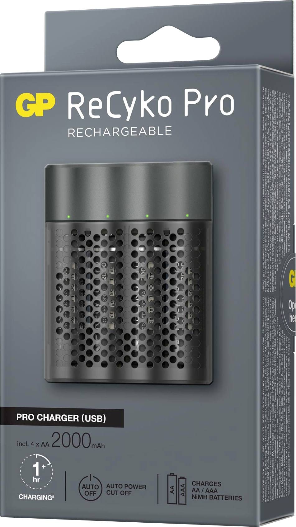 GP GPRCPCH461U952 Chargeur de piles rondes NiMH LR03 (AAA), LR6 (AA)-4