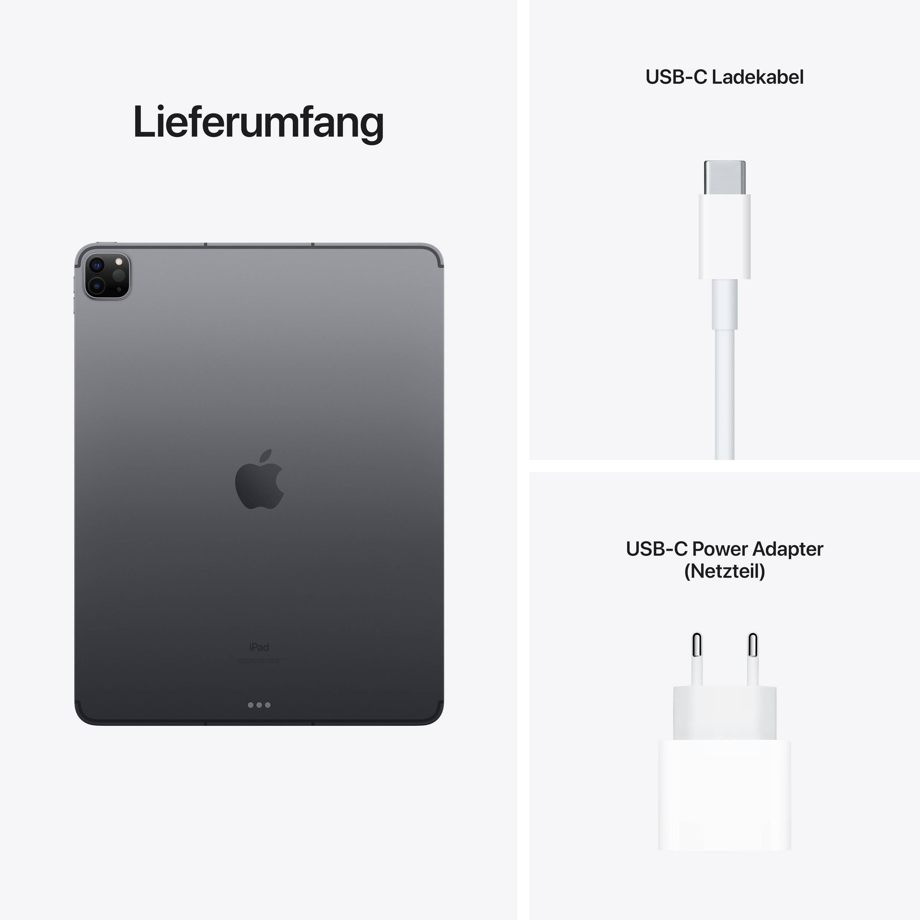 Apple iPad Pro 12.9 (5e génération) WiFi + Cellular 256 GB gris sidéral 32.8 cm (12.9 pouces) 2732 x 2048 Pixel-6