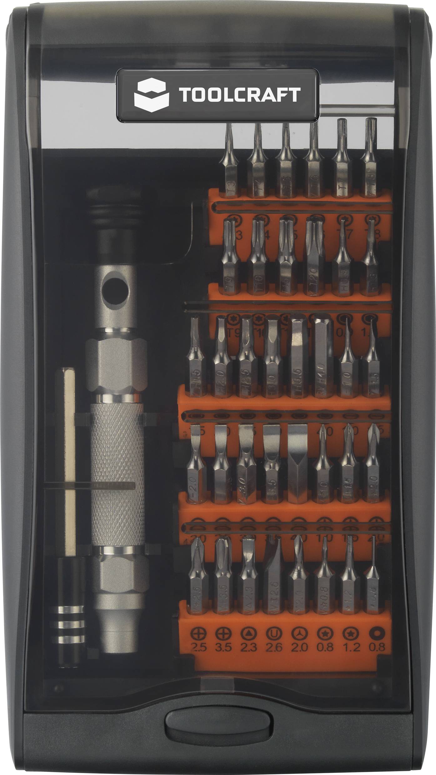 TOOLCRAFT pour l'électronique et la mécanique de précision, pour l'atelier Tournevis porte-embouts 38 pièces-1