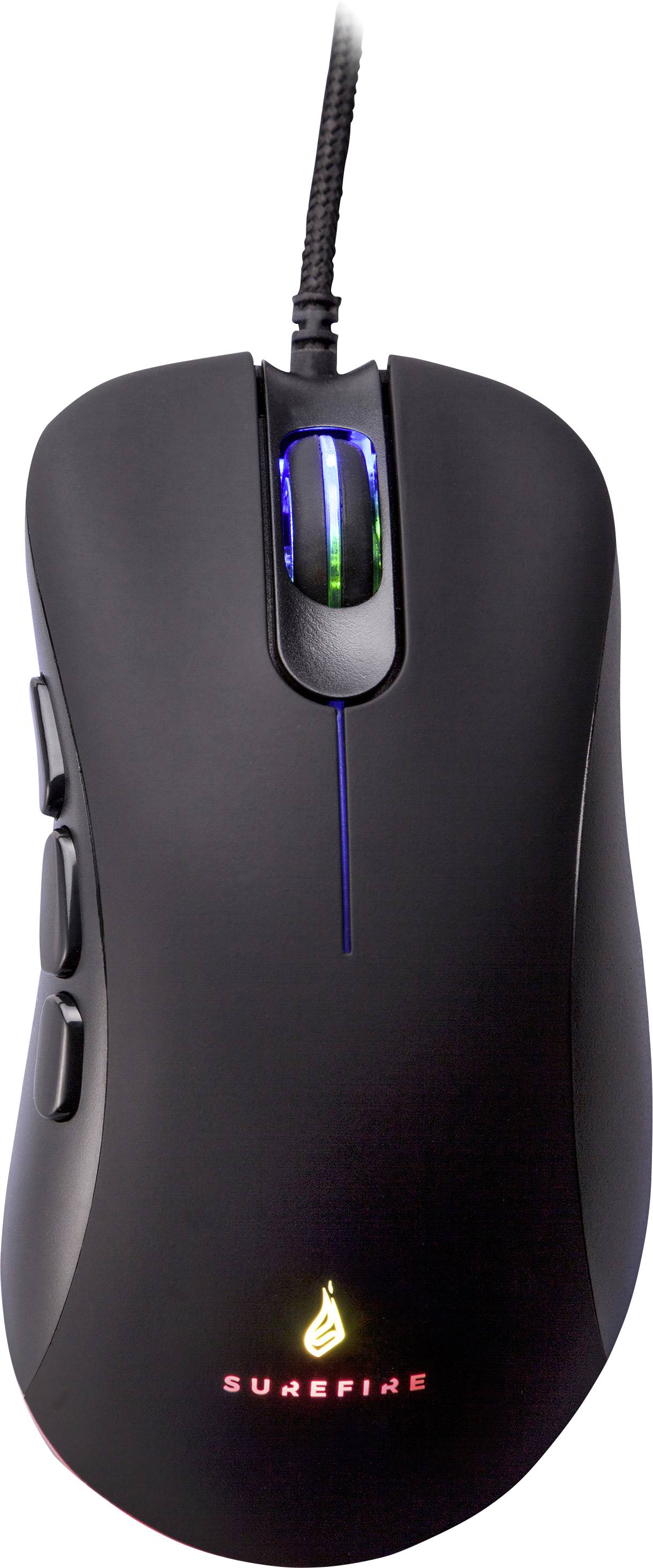 Surefire Gaming Condor Claw Souris de gaming USB optique noir 8 Boutons 800 dpi, 1600 dpi, 2400 dpi, 3200 dpi, 4800 dpi,-0