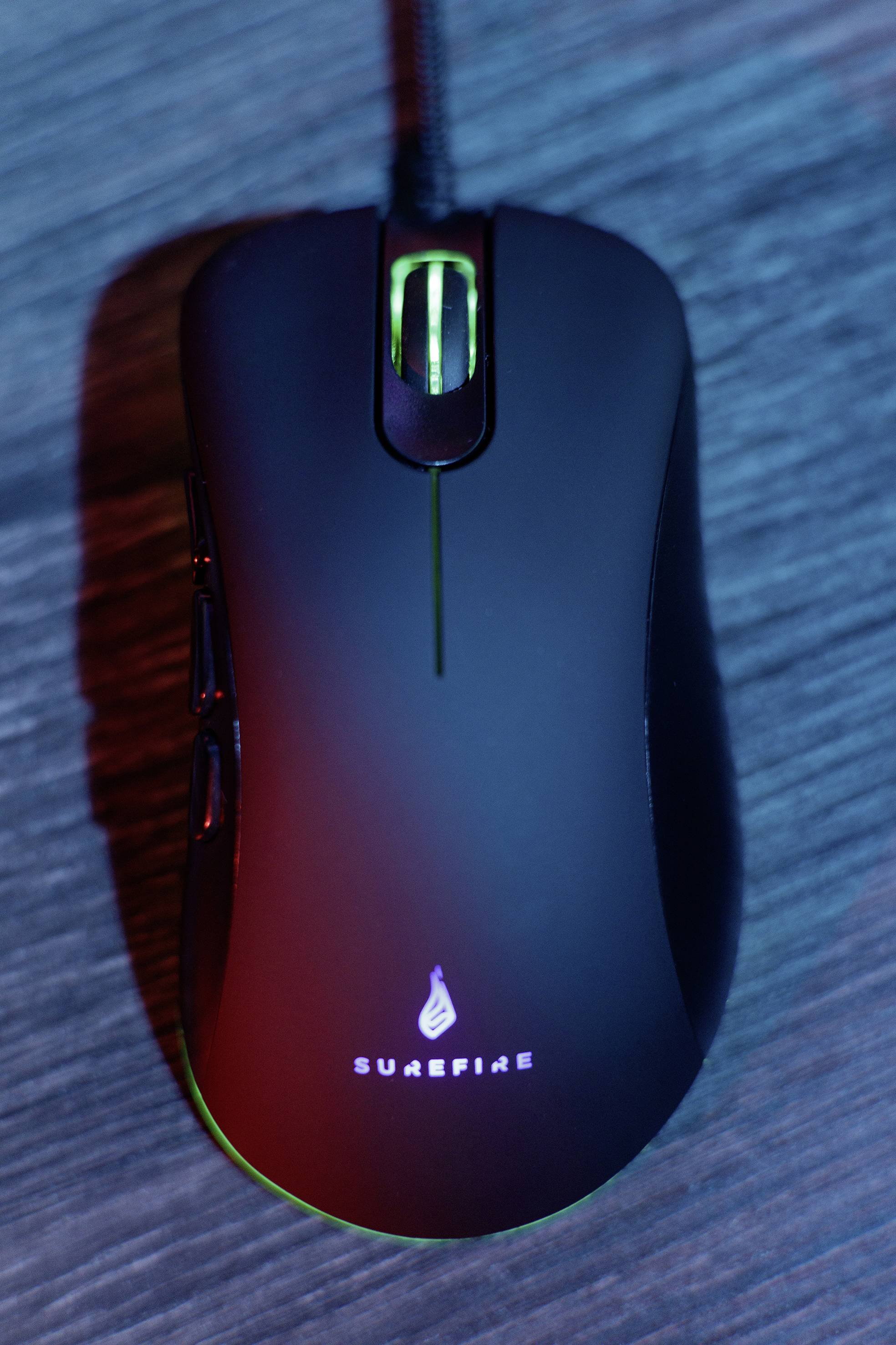 Surefire Gaming Condor Claw Souris de gaming USB optique noir 8 Boutons 800 dpi, 1600 dpi, 2400 dpi, 3200 dpi, 4800 dpi,-1