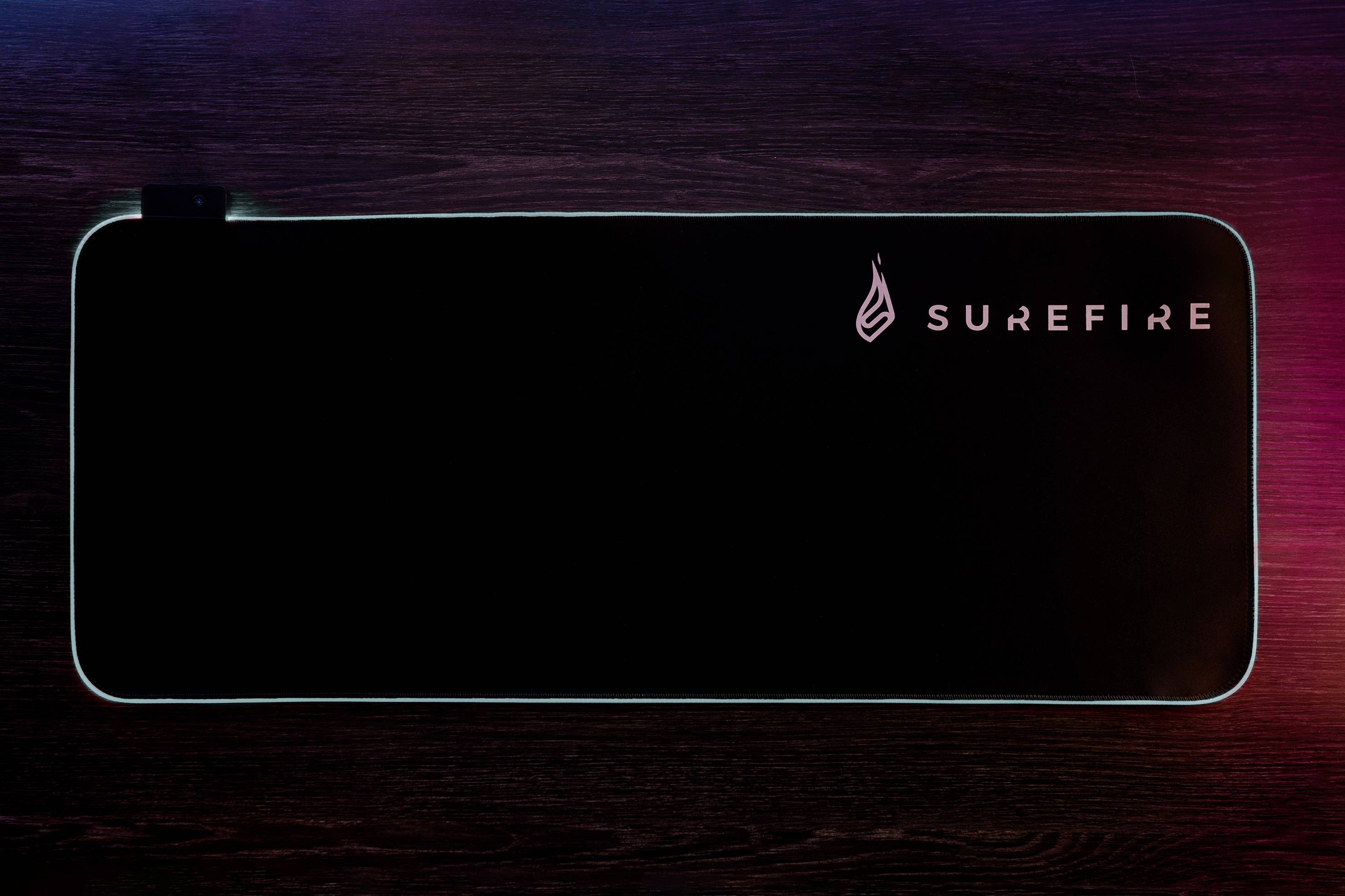 Surefire Gaming Silent Flight RGB-680 Tapis de souris de gaming éclairé noir-2