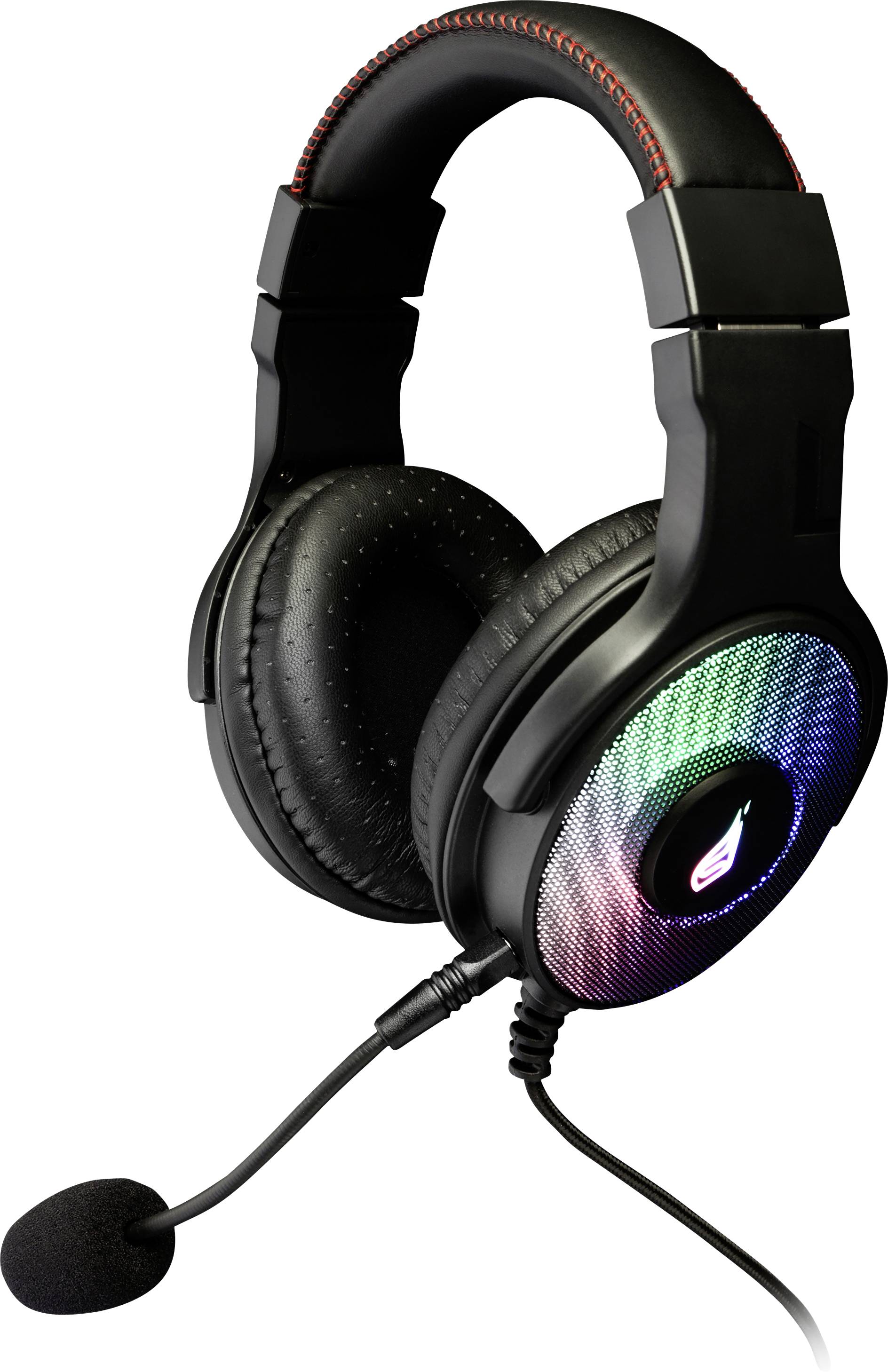 Surefire Gaming Harrier 360 Micro-casque supra-auriculaire filaire 7.1 Surround noir, carbone volume réglable, mise en s-0