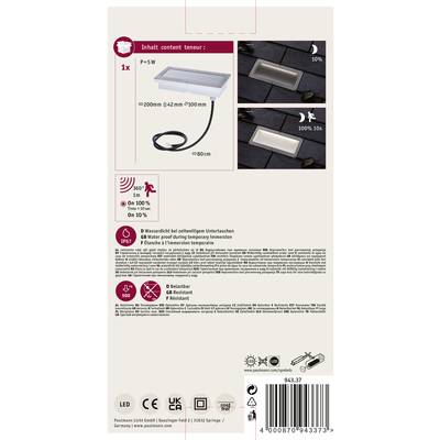 'Spot encastrable LED 5W, rond, ø200mm, IP65, orientable 360°. Contenu : spot encastrable, mode d'emploi. Adapté pour l'intérieur et l'extérieur.'