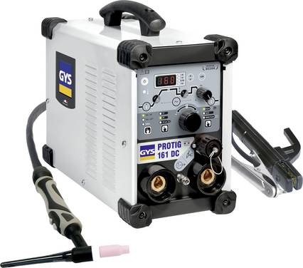 GYS PROTIG 161 DC (inkl. TIG17DB-4m + E-Hand-Set) Poste à souder WIG 10 - 160 A
