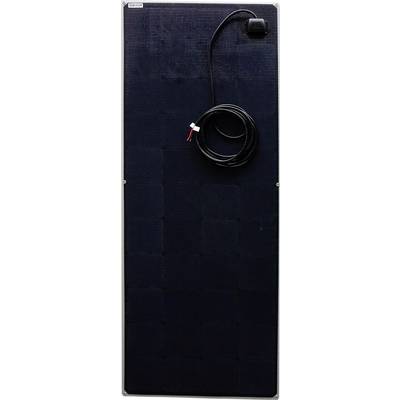 Un panneau solaire rectangulaire avec un câble connecté, utilisé pour la production d'électricité.