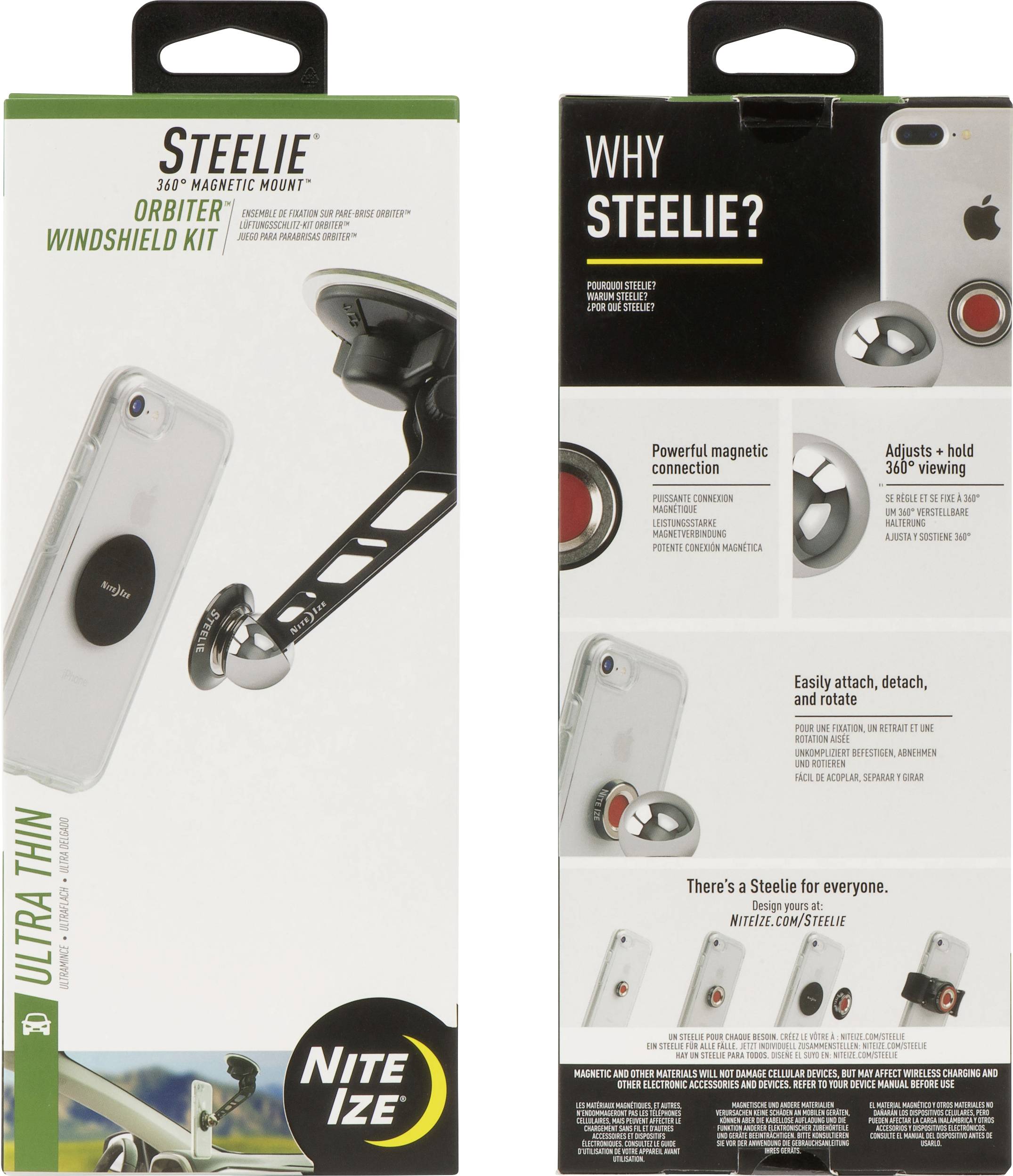 NITE Ize Orbiter™ Windshield Kit Support de téléphone portable pour voiture-10